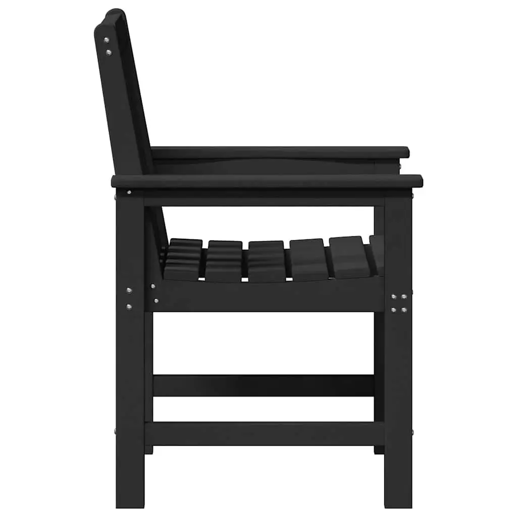 Outdoor Garden Chair Set Polyethylene 65.5x59x88cm Black