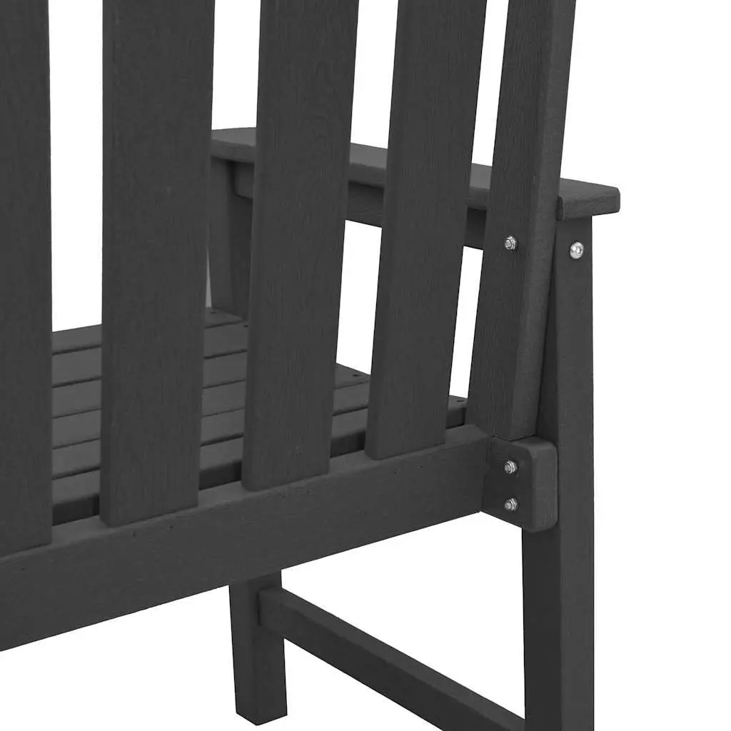 Outdoor Garden Chair Set Polyethylene 65.5x59x88cm Black