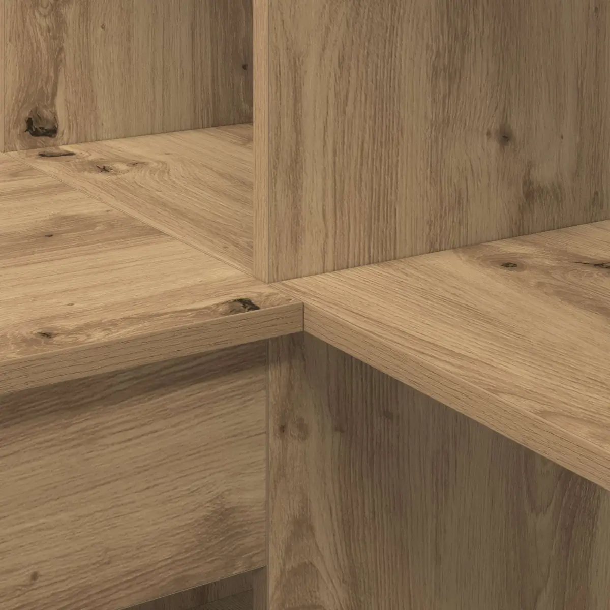Corner Desk Engineered Wood Brown Home Office Workspace with Storage Shelves