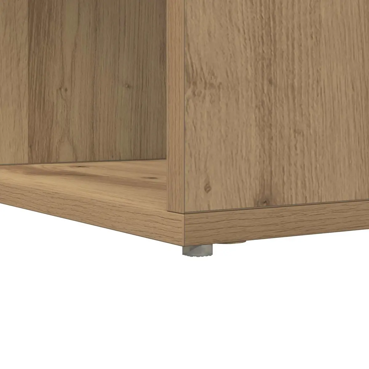 Corner Desk Engineered Wood Brown Home Office Workspace with Storage Shelves