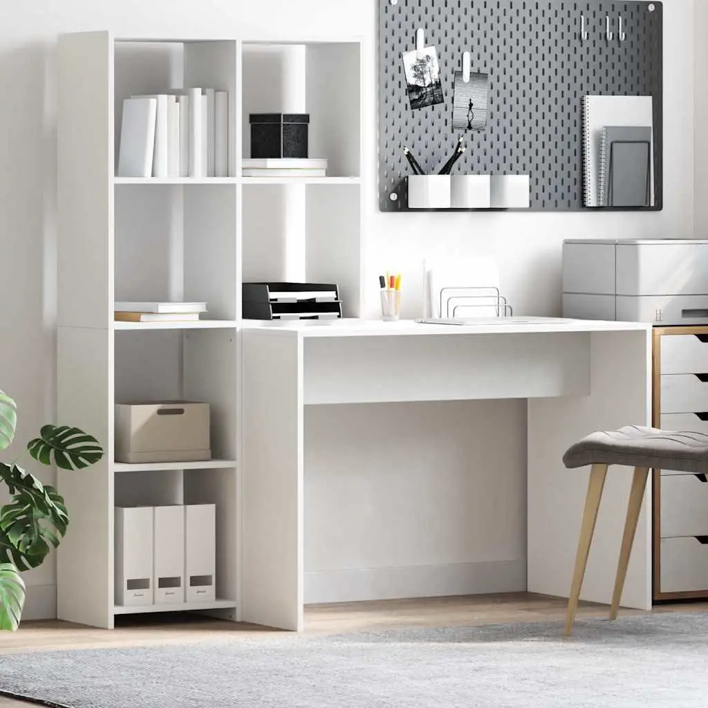 Desk Engineered Wood Large White