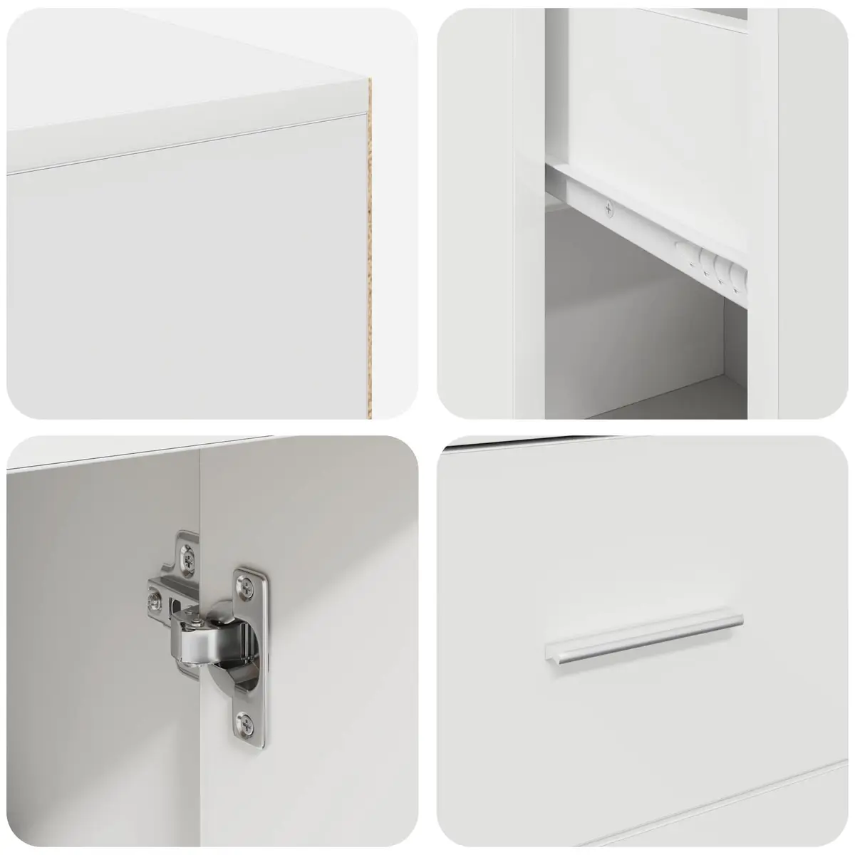 Corner Desk with Drawer White 102 x 88 x 75 cm Modern Office Workstation Storage