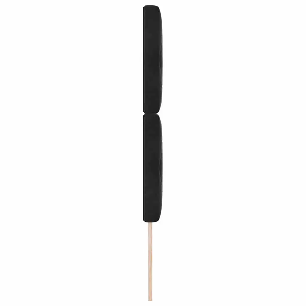 Velvet Upholstered Black Headboard 80cm