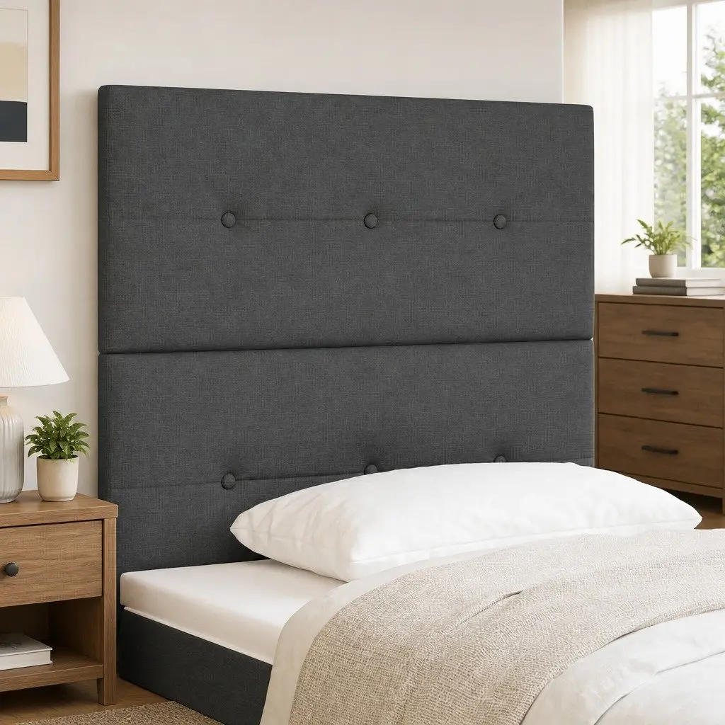 Grey Height-Adjustable Headboard 80cm