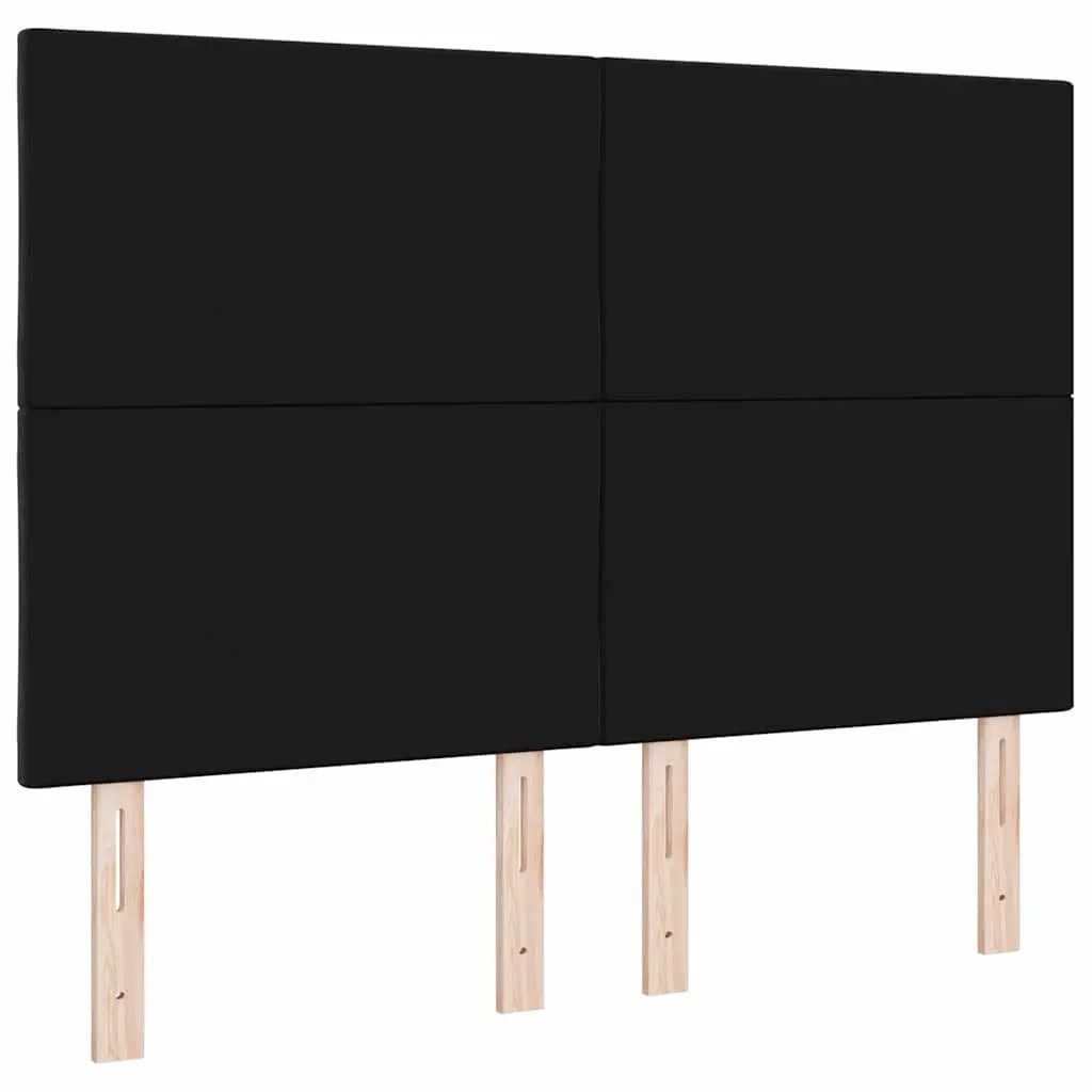 Black Velvet Headboard with Adjustable Height 144cm