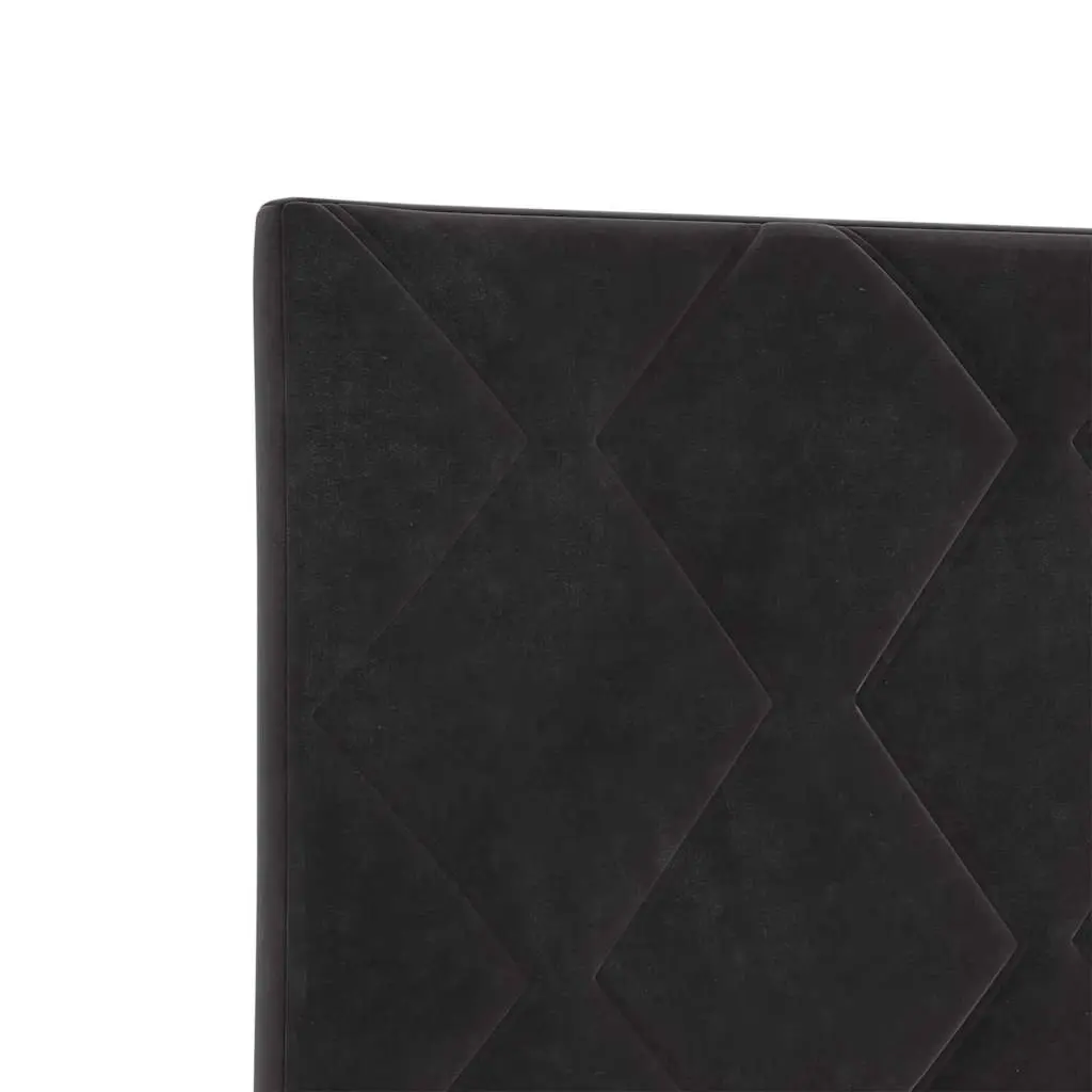 Black Velvet Headboard with Adjustable Height 144cm