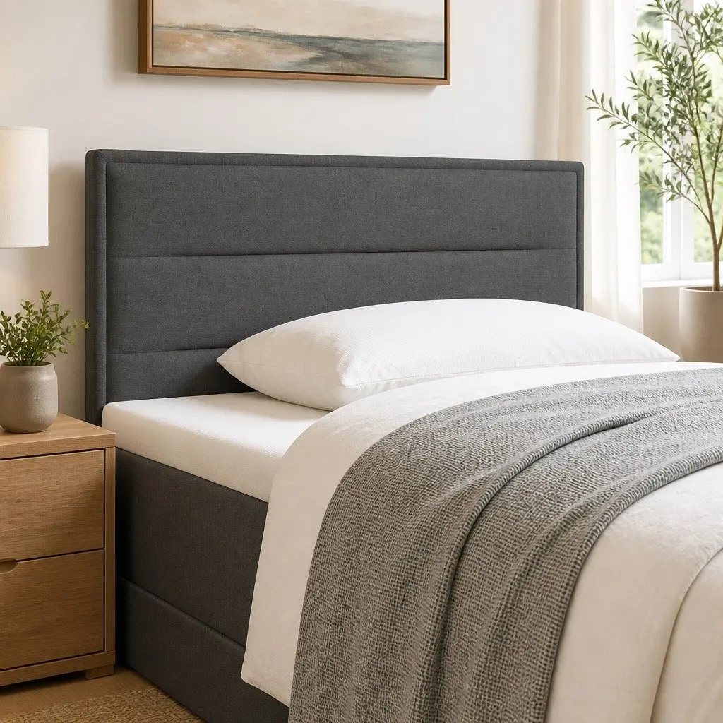 LED Headboard 100cm with RGB Lights in Dark Grey
