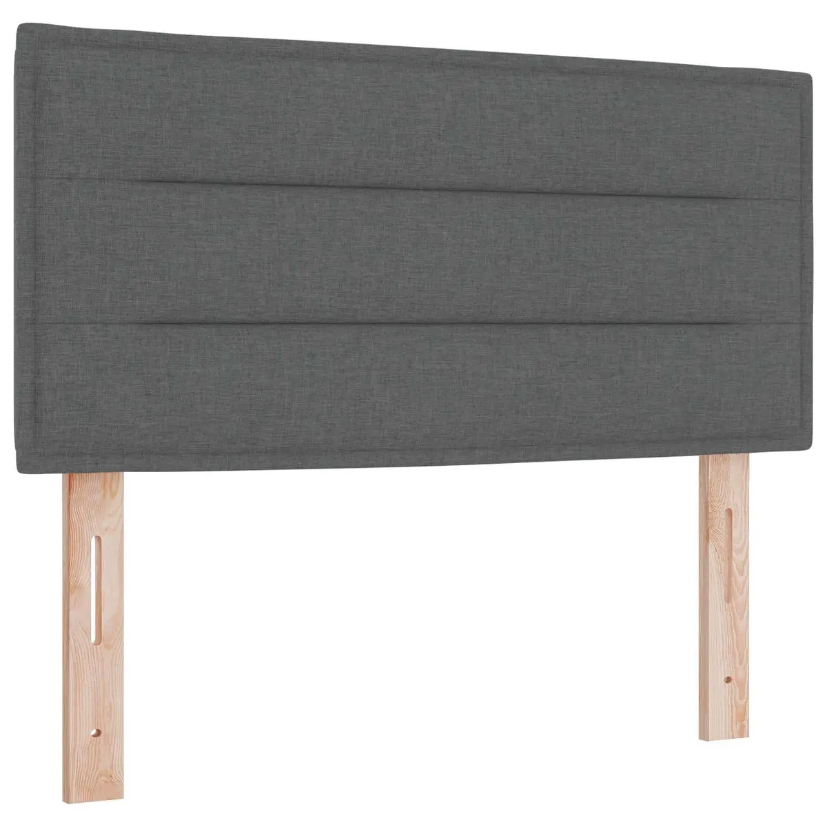 LED Headboard Polyester-covered Foam Pine Wood 100cm Dark Grey