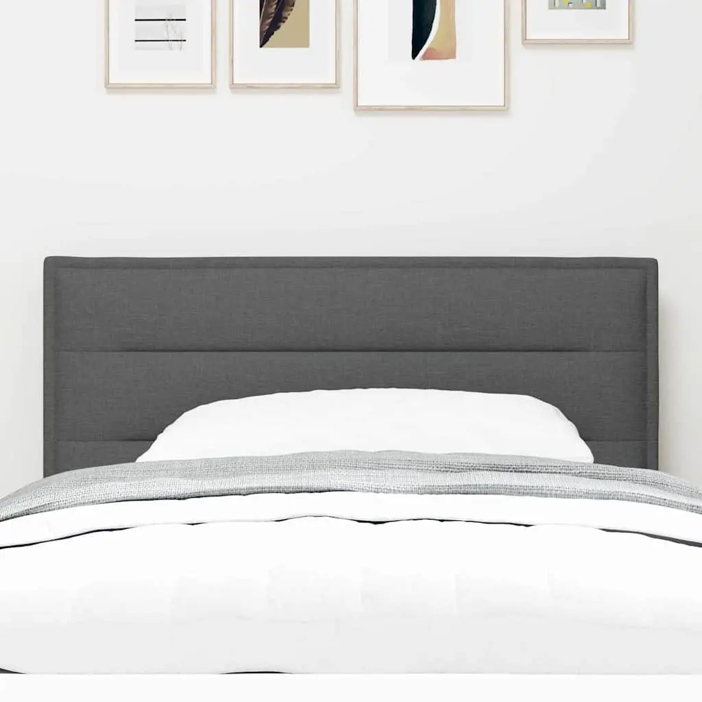 LED Headboard Polyester-covered Foam Pine Wood 100cm Dark Grey