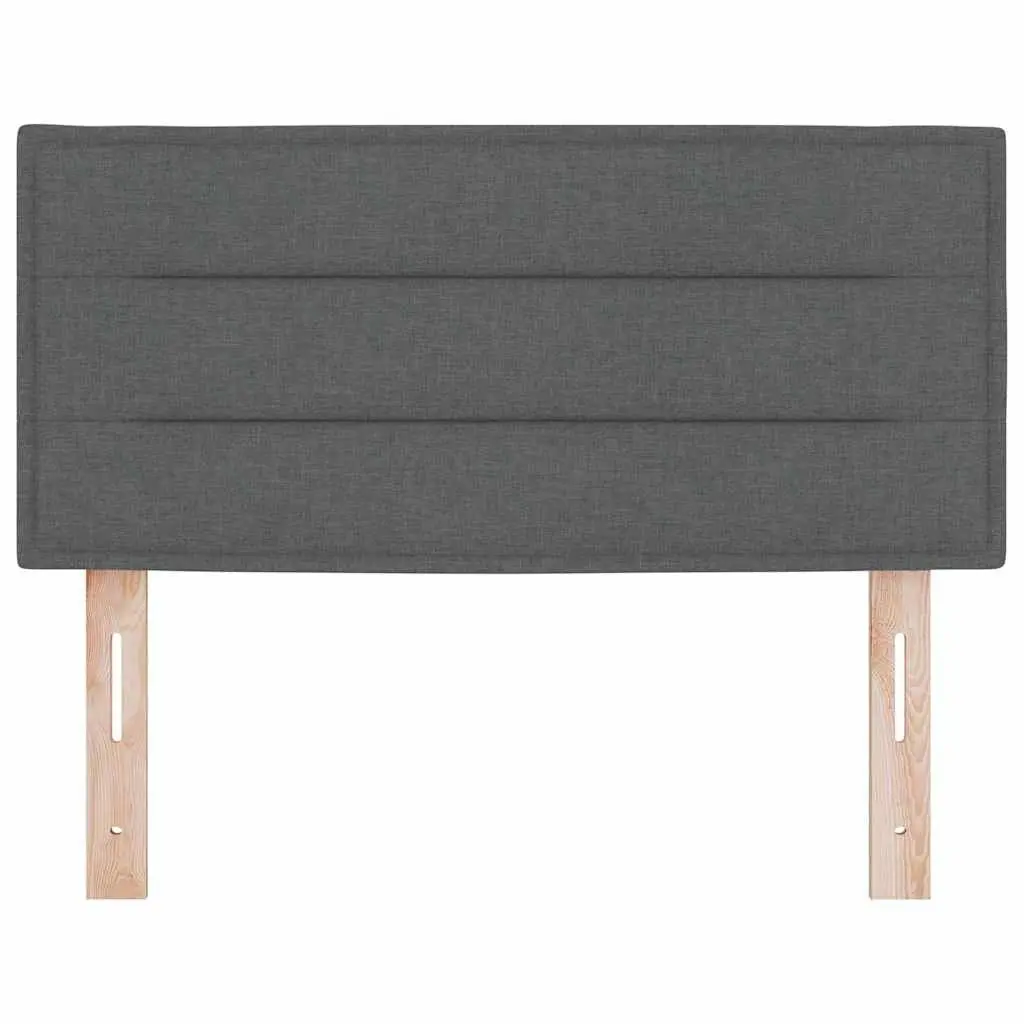 LED Headboard Polyester-covered Foam Pine Wood 100cm Dark Grey