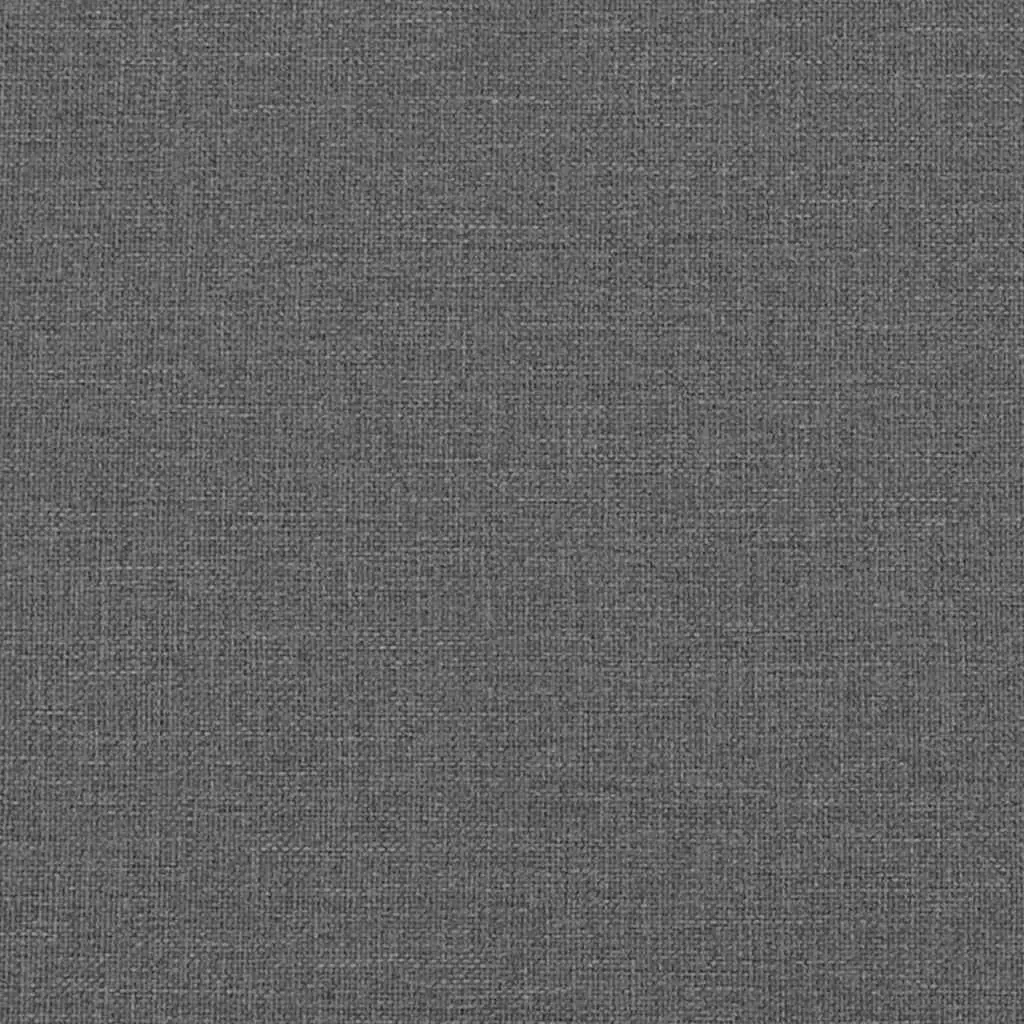 LED Headboard Polyester-covered Foam Pine Wood 100cm Dark Grey