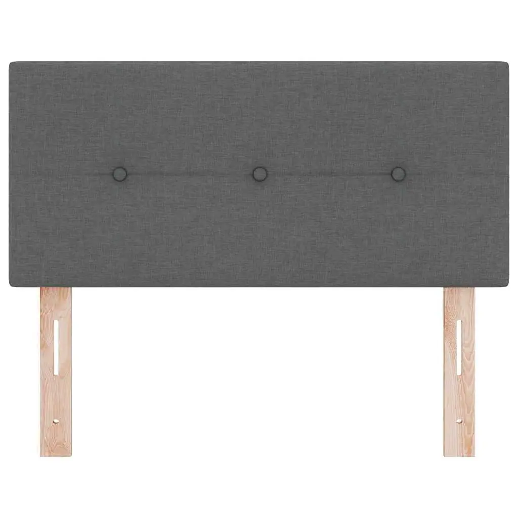 LED Headboard Polyester 100cm Grey Fabric Adjustable Height Modern Wall Mounted