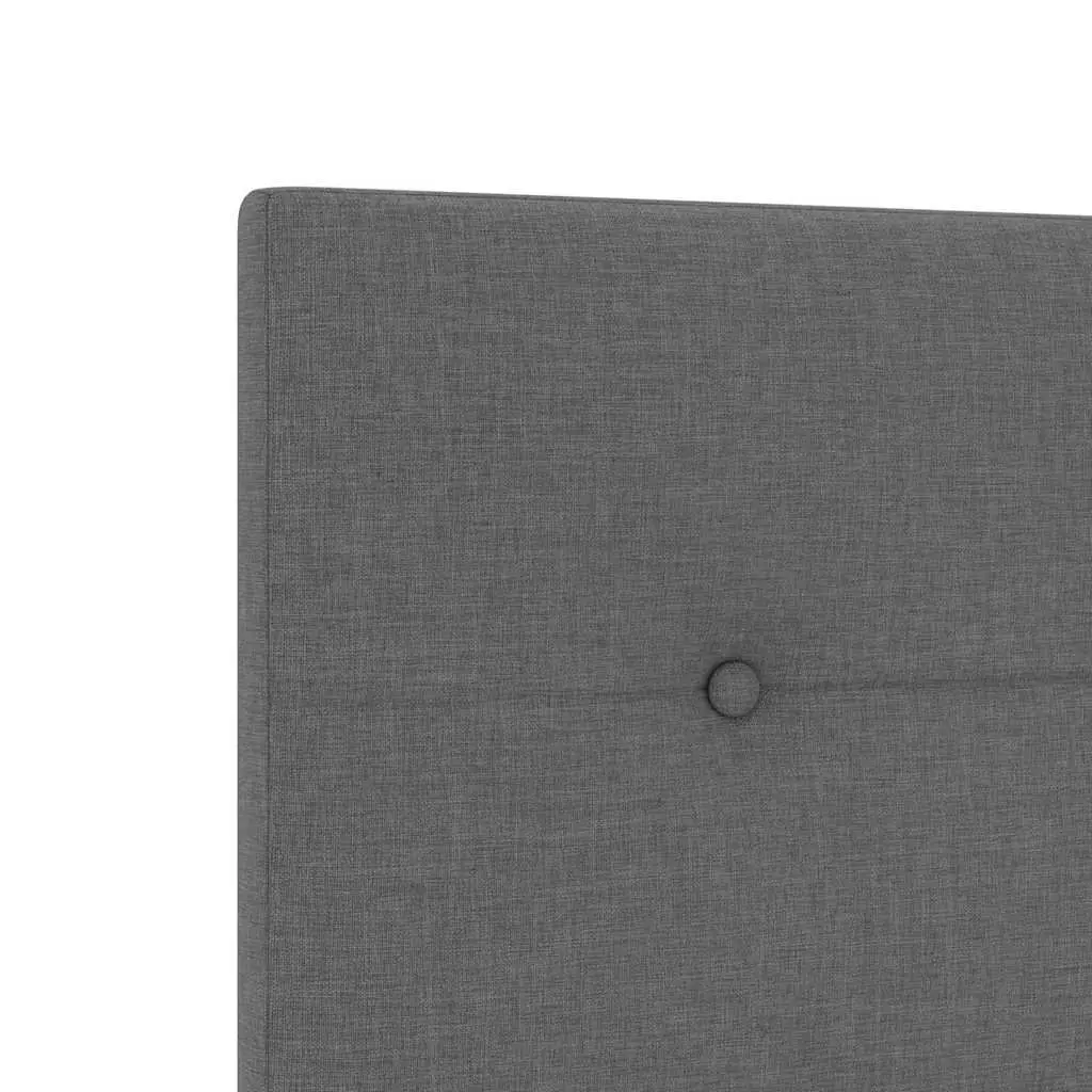 LED Headboard Polyester 100cm Grey Fabric Adjustable Height Modern Wall Mounted