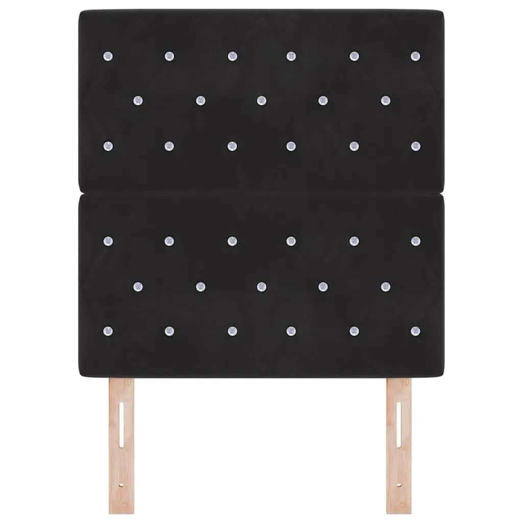 Black Velvet LED Headboard with RGB Lights 80cm