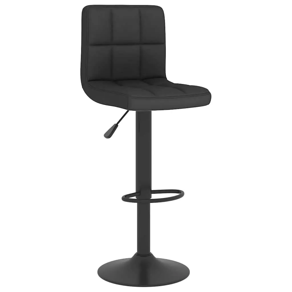 Adjustable Black Fabric Bar Stools with Swivel Feature