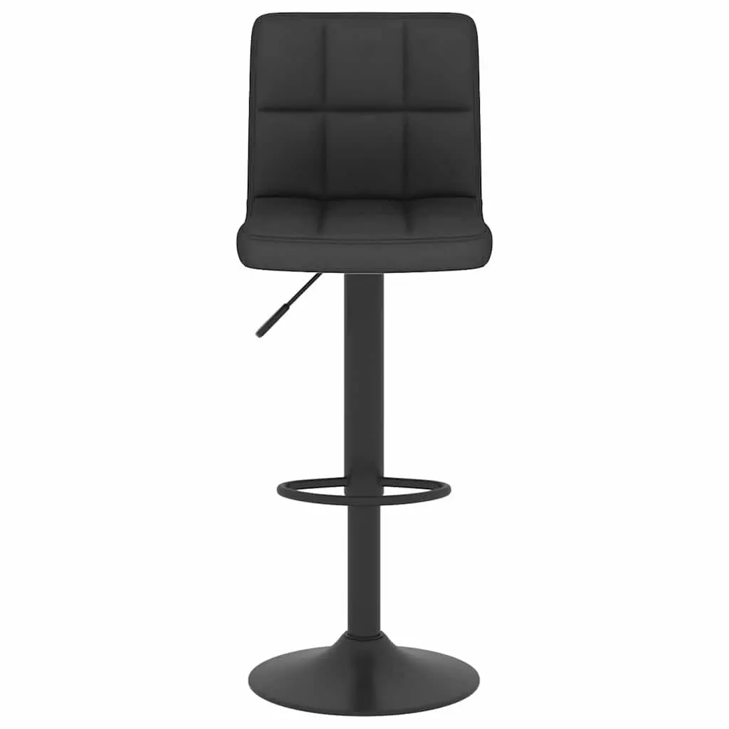 Adjustable Black Fabric Bar Stools with Swivel Feature
