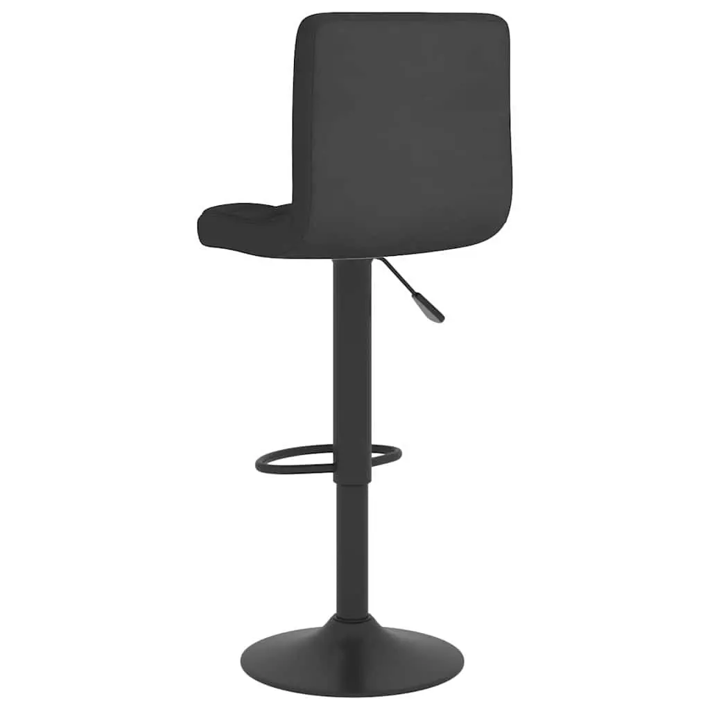 Adjustable Black Fabric Bar Stools with Swivel Feature