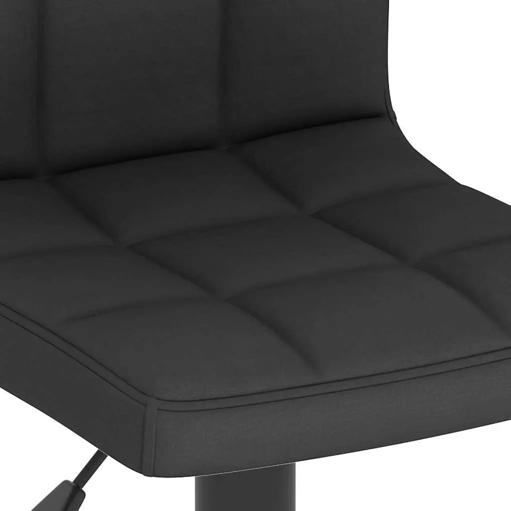 Adjustable Black Fabric Bar Stools with Swivel Feature