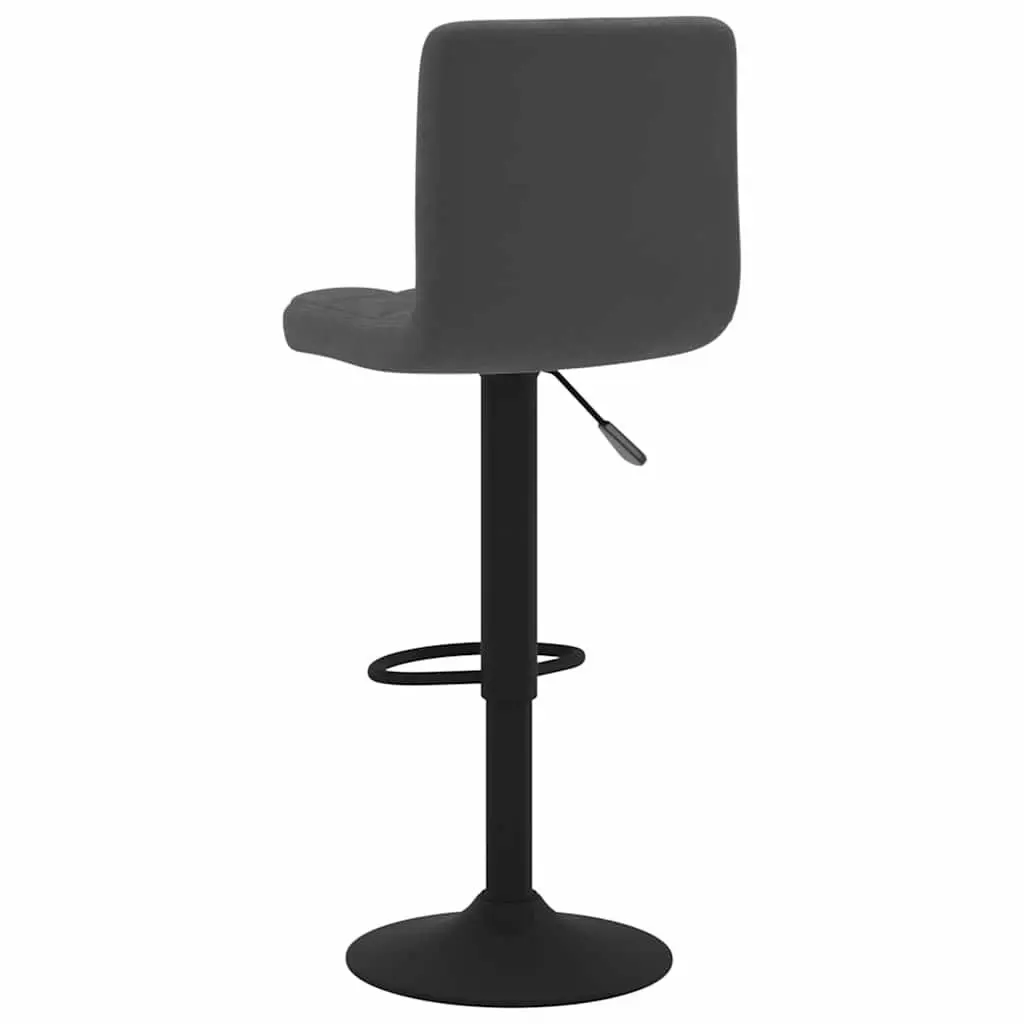 Adjustable Black Velvet Bar Stools with Chrome Base