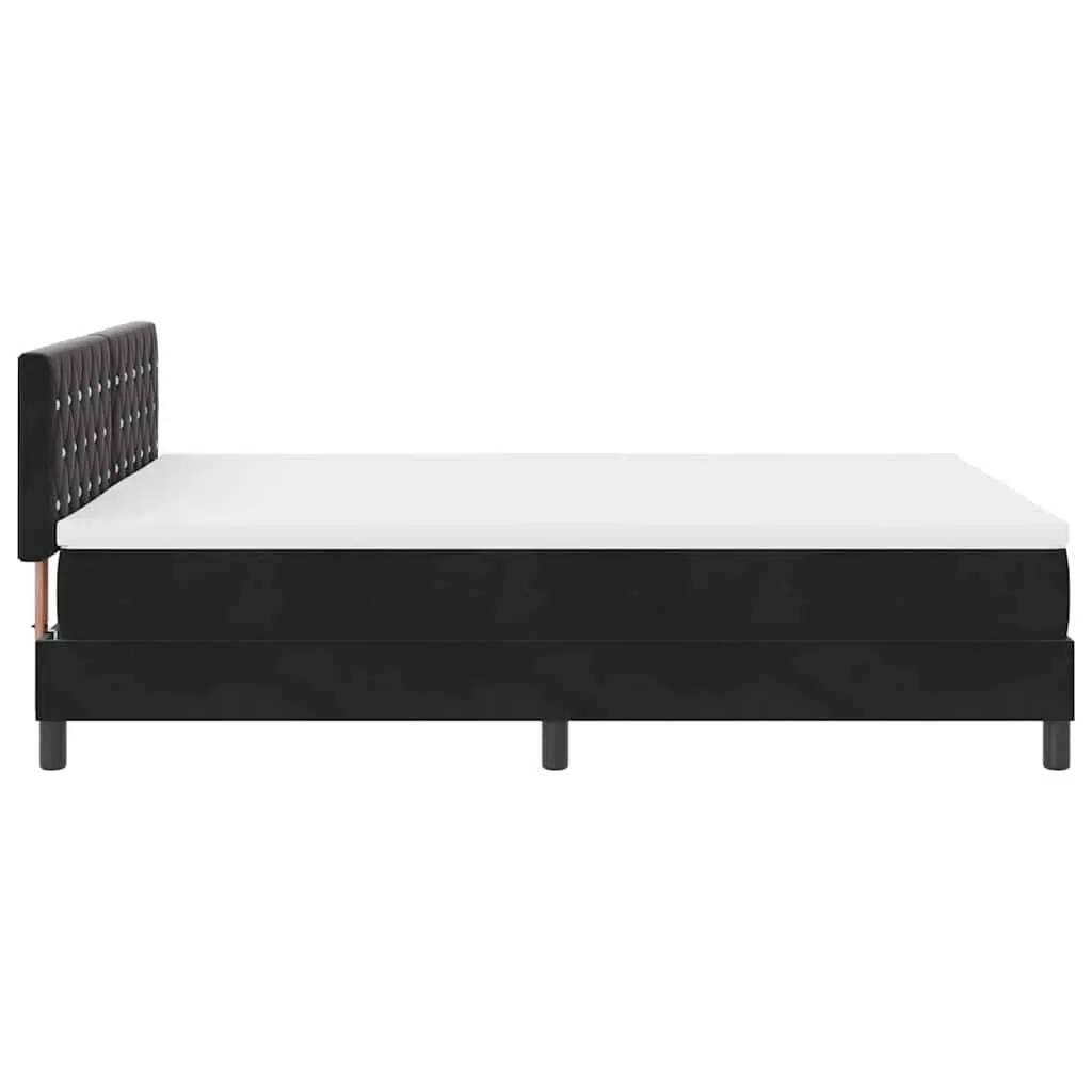 Black and White Box Spring Bed 152 x 203 cm