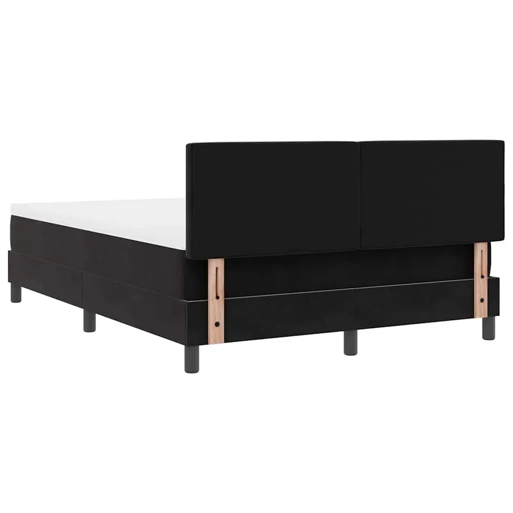 Black and White Box Spring Bed 152 x 203 cm