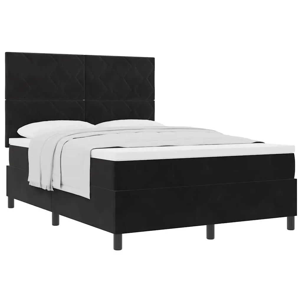Box Spring Bed with Adjustable Headboard 137 x 187 cm