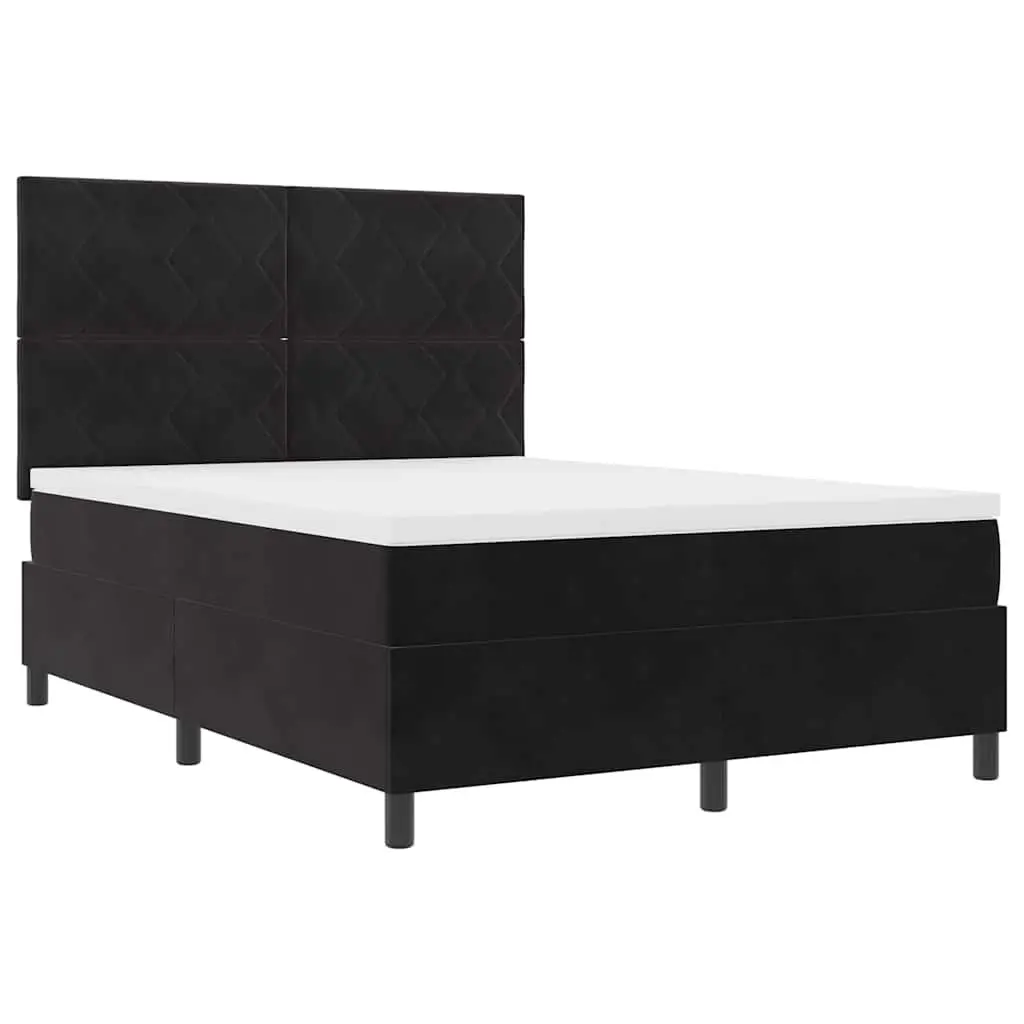 Box Spring Bed with Adjustable Headboard 137 x 187 cm