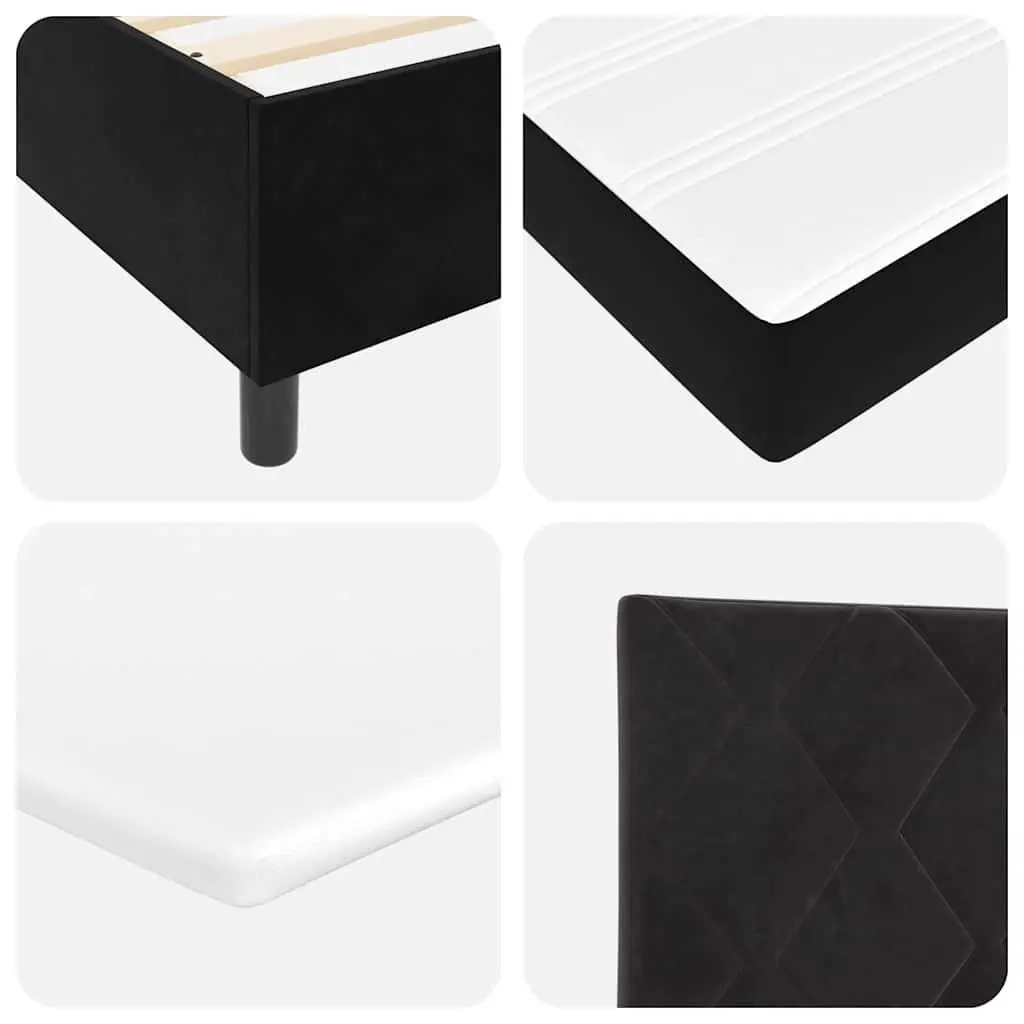 Box Spring Bed with Adjustable Headboard 137 x 187 cm