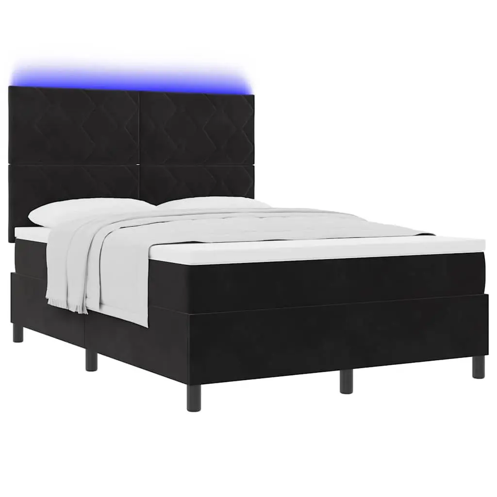 Adjustable Box Spring Bed in Black and White