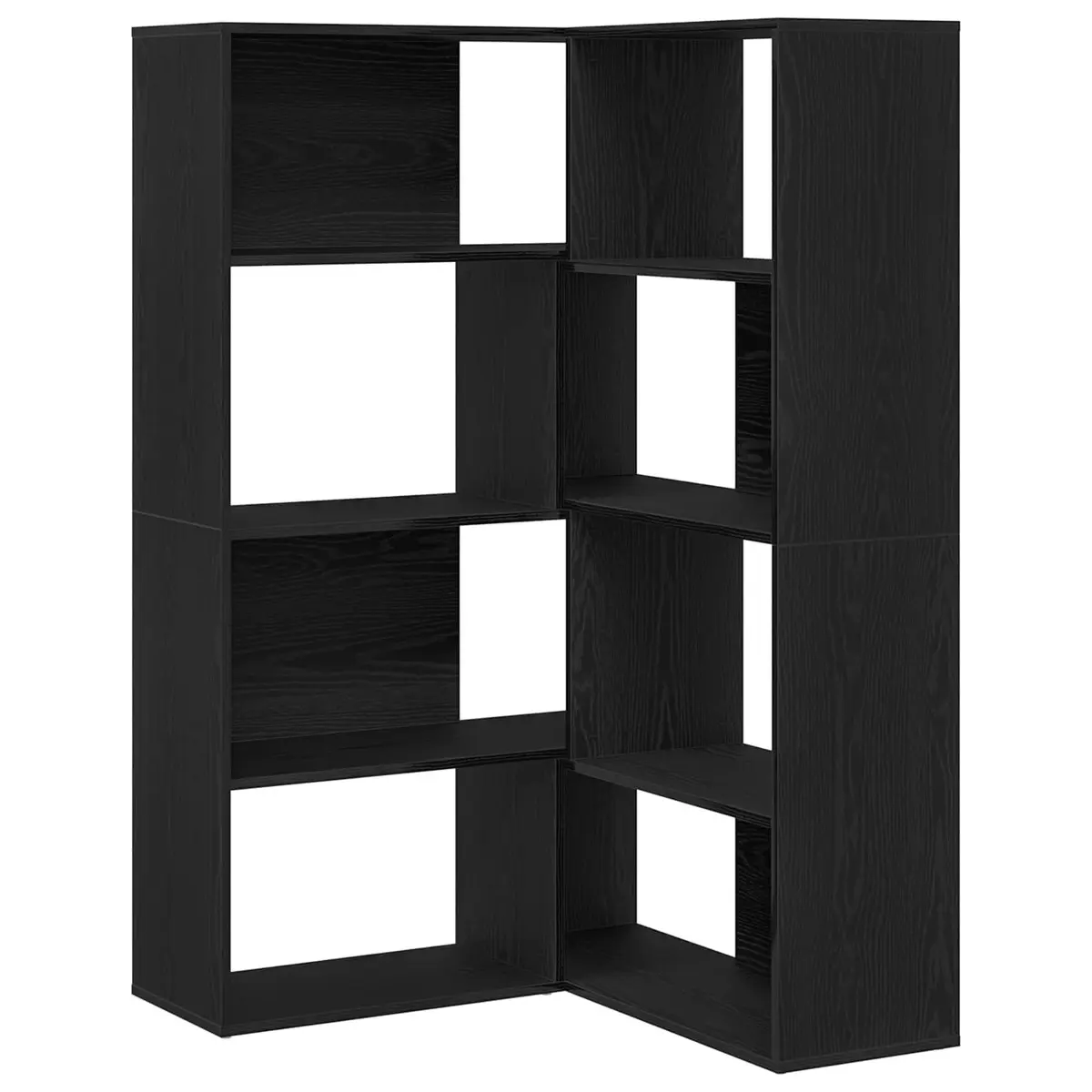 Engineered Wood Wardrobe 6-Tier Storage Cabinet 85 x 85 x 140 cm Black Oak