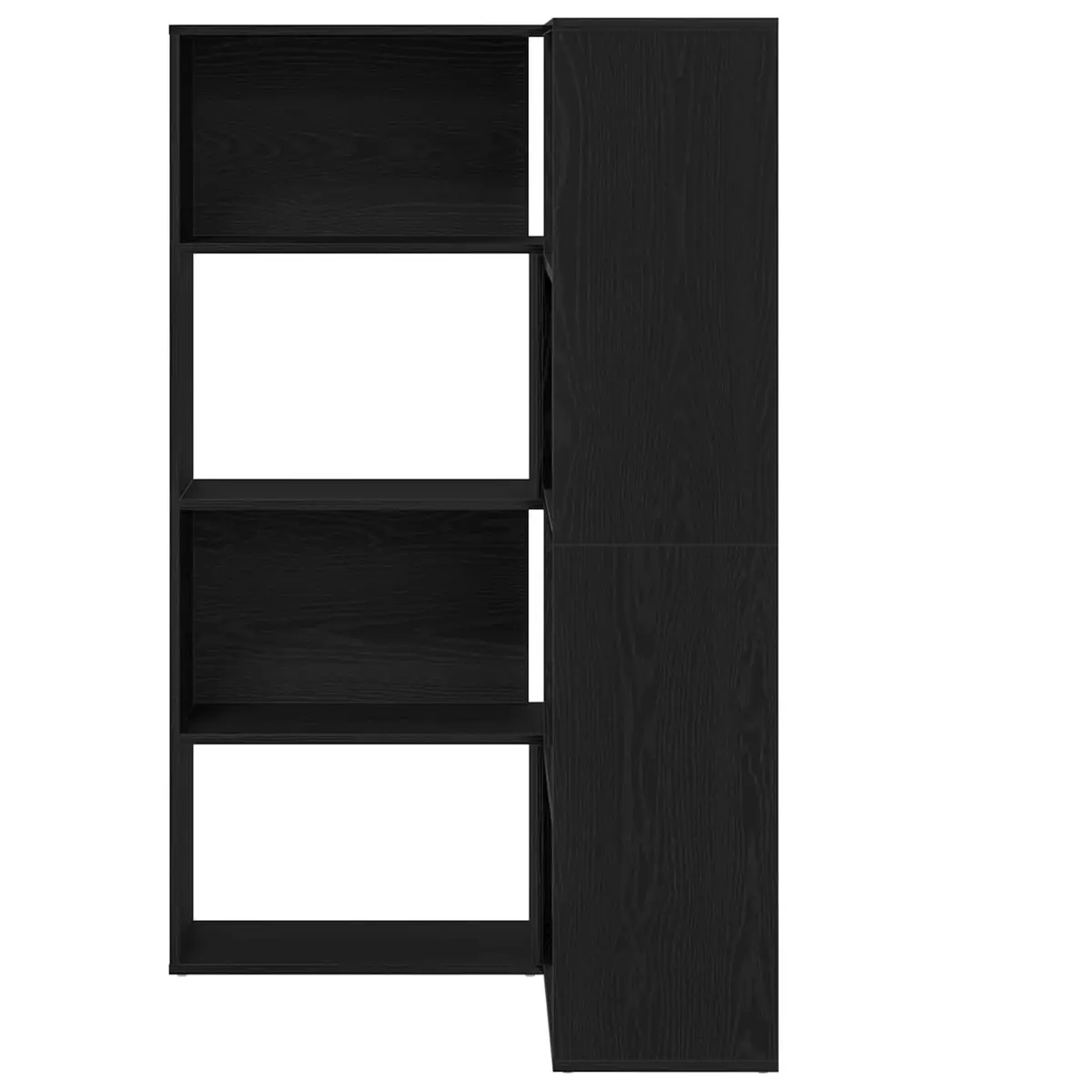 Engineered Wood Wardrobe 6-Tier Storage Cabinet 85 x 85 x 140 cm Black Oak