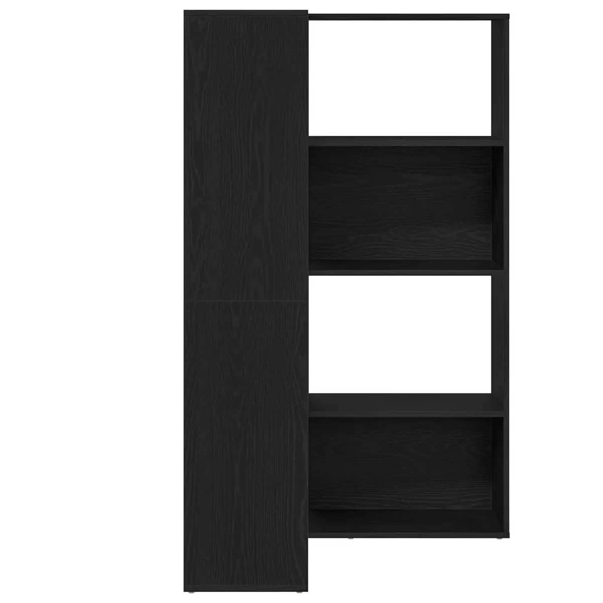 Engineered Wood Wardrobe 6-Tier Storage Cabinet 85 x 85 x 140 cm Black Oak