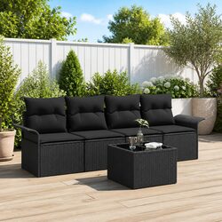 5-Piece Modular Outdoor Sofa Set with Cushions