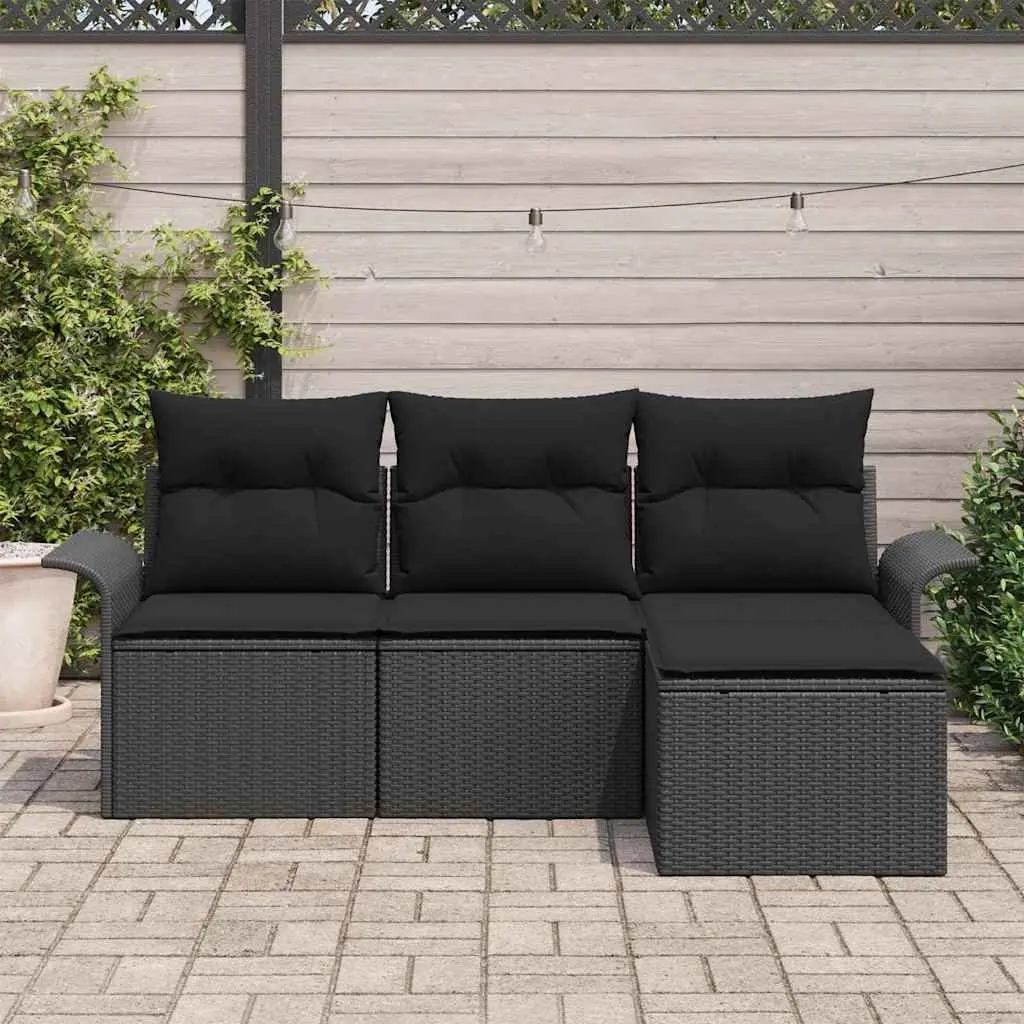 Outdoor 4-Piece Sofa Set with Cushions