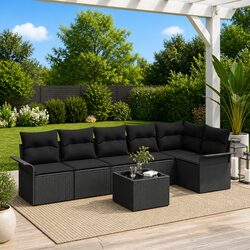 Premium 7-Piece Outdoor Sofa Set with Cushions