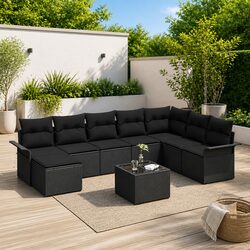 Modular 9-Piece Garden Sofa Set with Durable Build