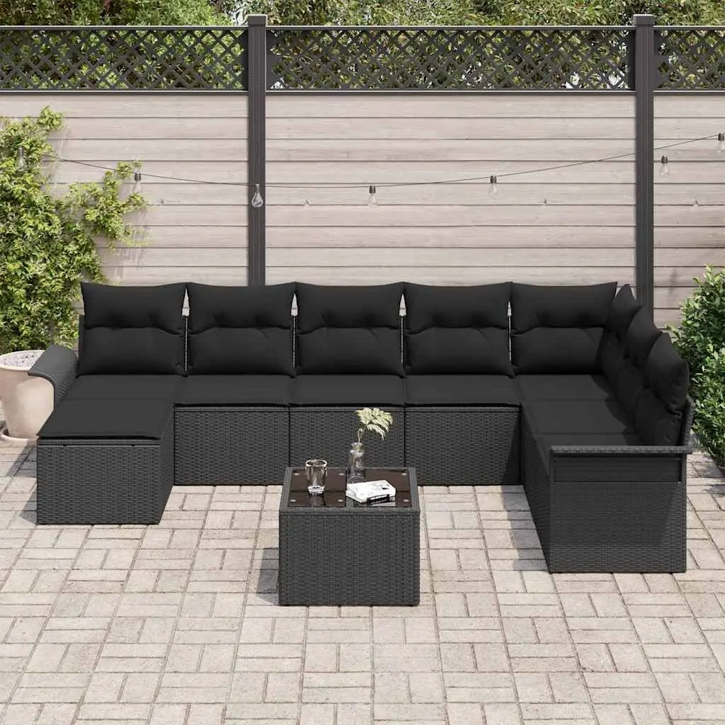 Modular 9-Piece Garden Sofa Set with Durable Build