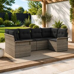 Stylish Grey Modular Garden Sofa Set for Outdoor Relaxation
