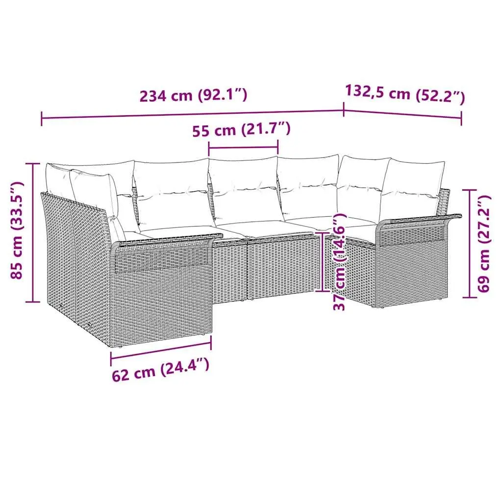 Grey Modular Garden Sofa Set for Outdoor Relaxation