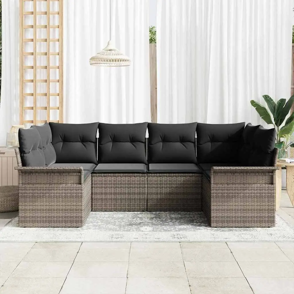 Grey Modular Garden Sofa Set for Outdoor Relaxation