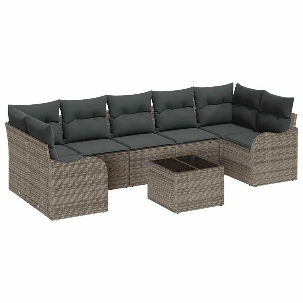 Grey Modular Poly Rattan Outdoor Garden Sofa Set