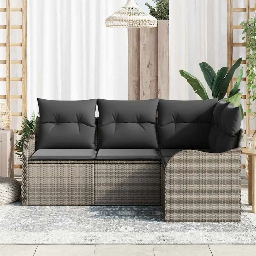 Grey Modular Garden Sofa Set for Outdoor Relaxation