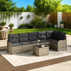 Grey Modular Outdoor Sofa Set with Sturdy Build
