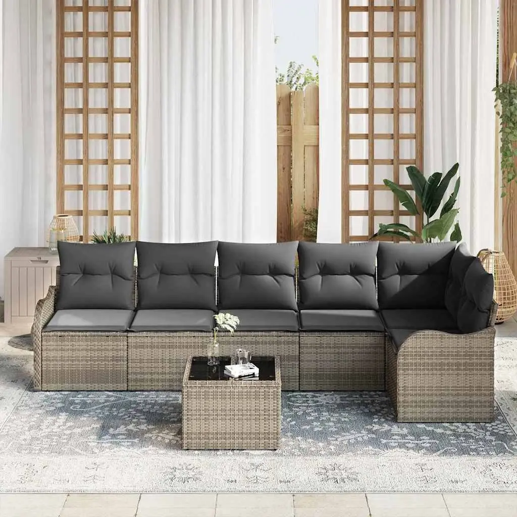 Grey Modular Outdoor Sofa Set with Sturdy Build