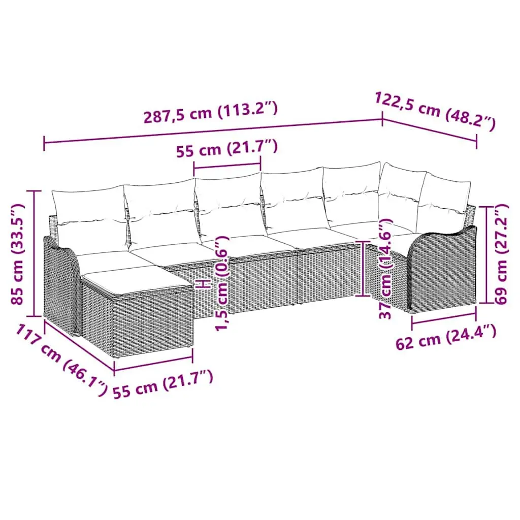 Grey Garden Sofa Set for Outdoor Spaces