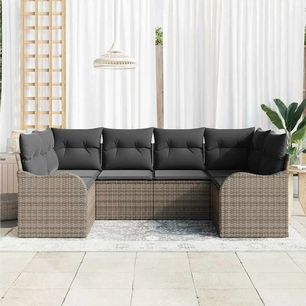 Modular Grey Garden Sofa Set for Outdoor Spaces