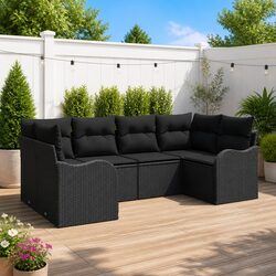 Modular 6-Piece Garden Sofa Set for Outdoor Comfort