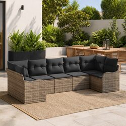 Modular Grey Poly Rattan Outdoor Garden Sofa Set