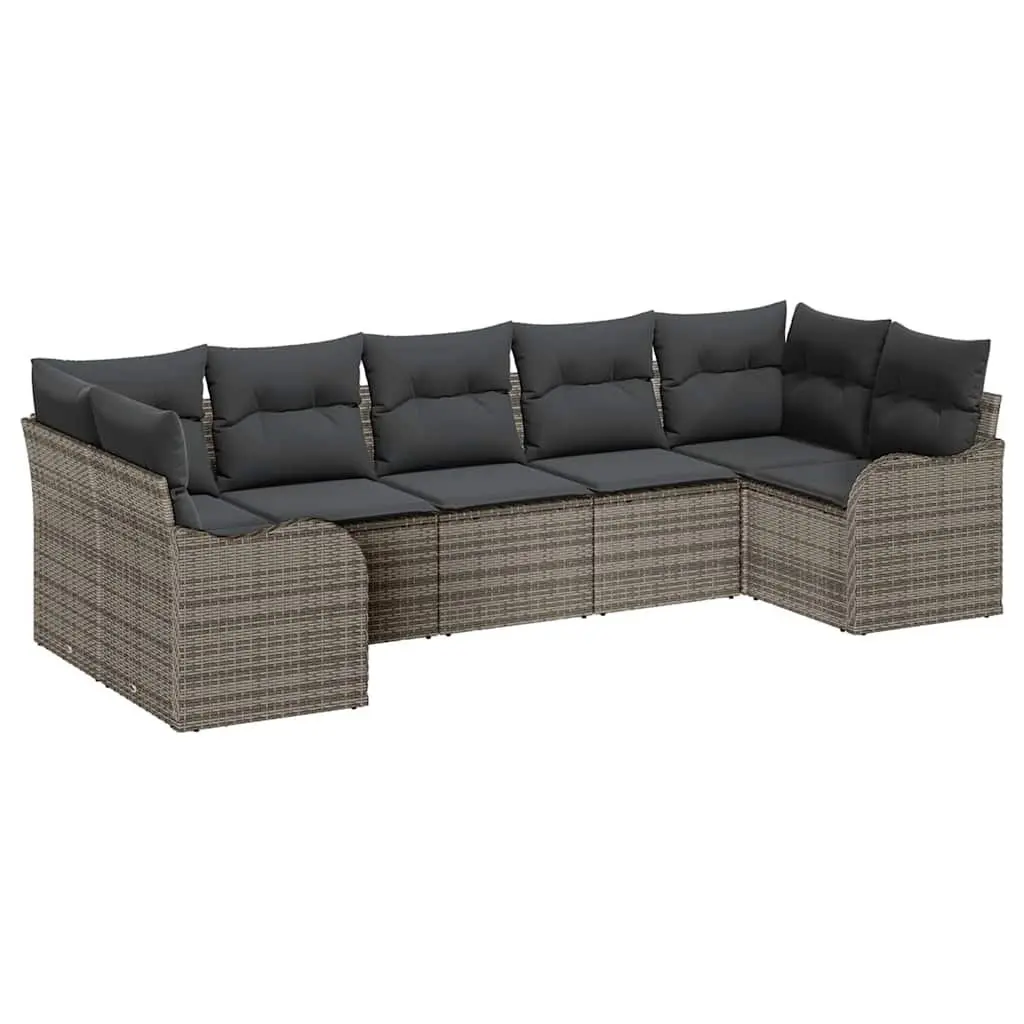 Modular Grey Poly Rattan Outdoor Garden Sofa Set
