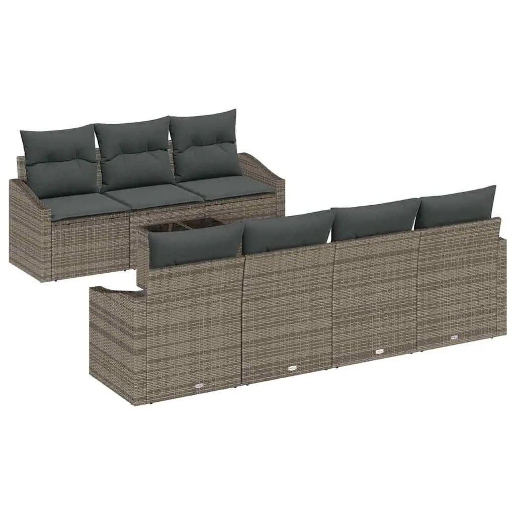 8-Piece Modular Garden Sofa Set with Cushions
